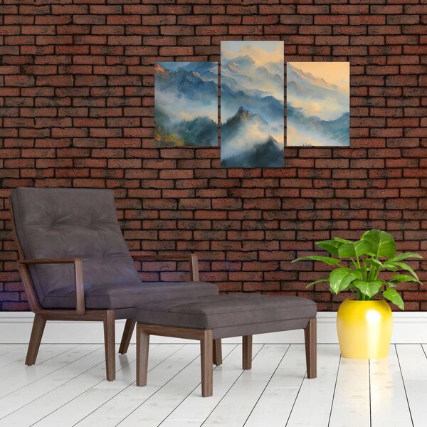 Tablou - Peisaj montan pictat (90x60 cm)