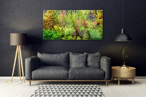 Tablou pe sticla Plante Floral Verde Maro