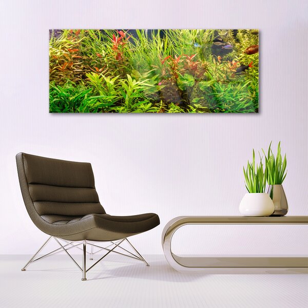 Tablou pe sticla Plante Floral Verde Maro