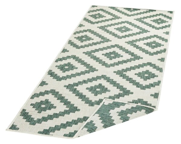 Covor reversibil adecvat pentru interior și exterior verde-crem 80 x 345 cm Malta - NORTHRUGS