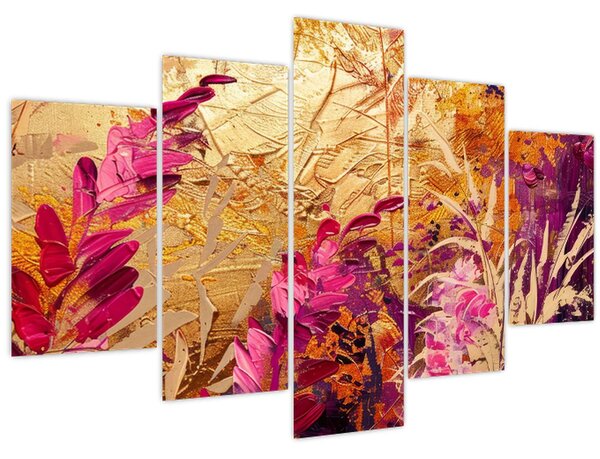 Tablou - Pictură abstractă de flori II. (150x105 cm)