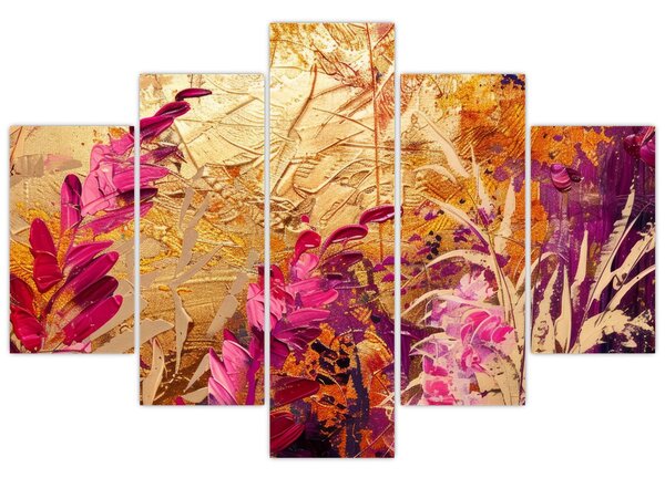 Tablou - Pictură abstractă de flori II. (150x105 cm)