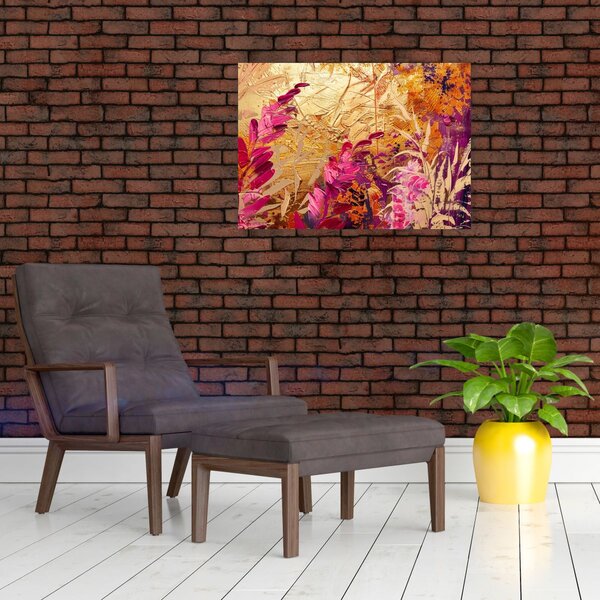 Tablou - Pictură abstractă de flori II. (70x50 cm)