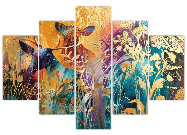 Tablou - Pictura abstractă a naturii (150x105 cm)