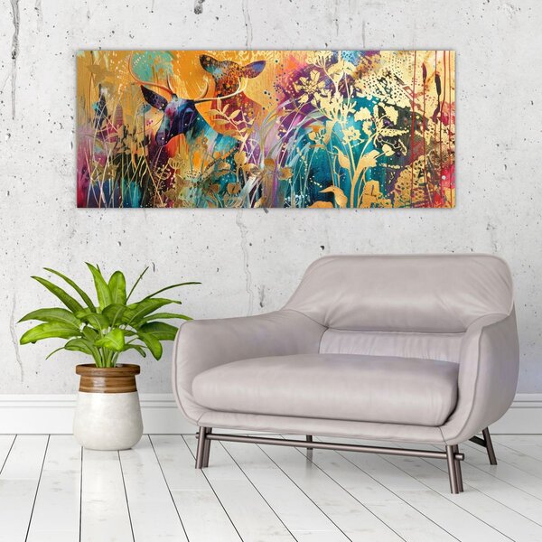 Tablou - Pictura abstractă a naturii (120x50 cm)