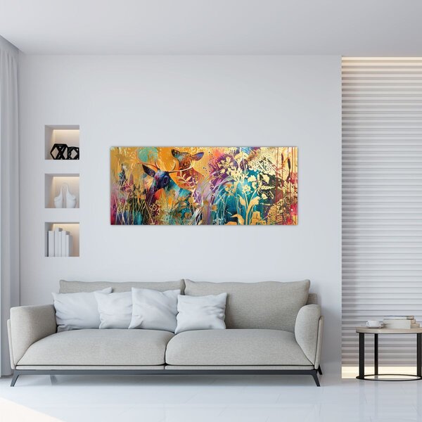 Tablou - Pictura abstractă a naturii (120x50 cm)