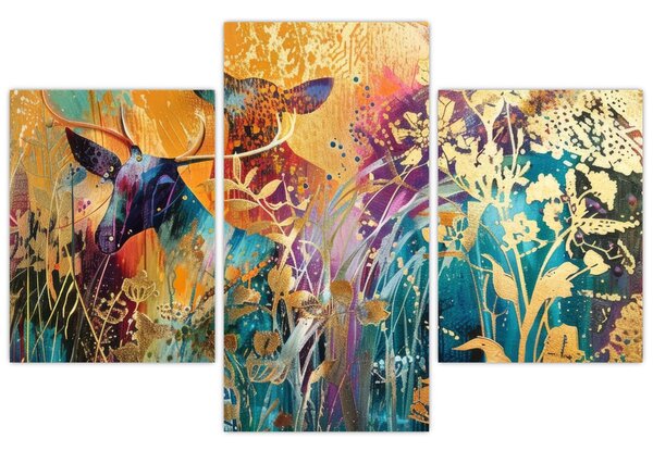 Tablou - Pictura abstractă a naturii (90x60 cm)