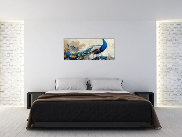 Tablou - Peacock, pictură (120x50 cm)
