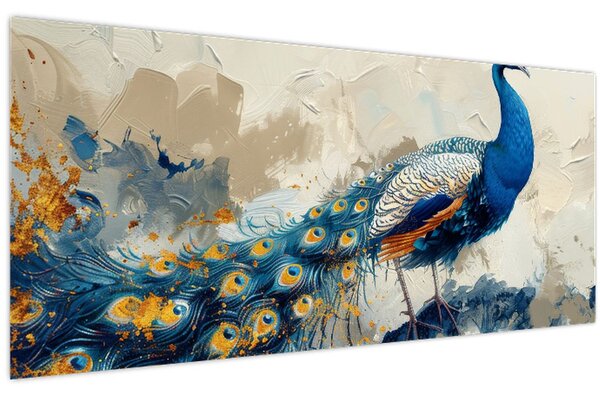 Tablou - Peacock, pictură (120x50 cm)