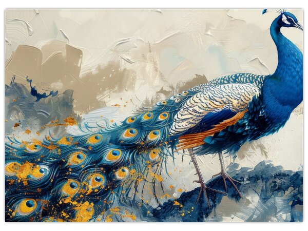 Tablou - Peacock, pictură (70x50 cm)