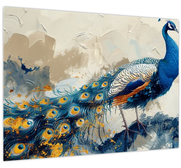 Tablou - Peacock, pictură (70x50 cm)