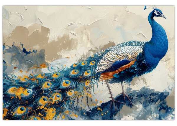 Tablou - Peacock, pictură (90x60 cm)