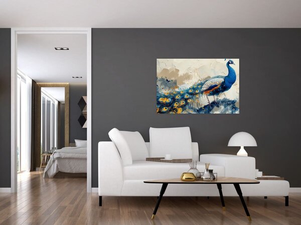 Tablou - Peacock, pictură (90x60 cm)