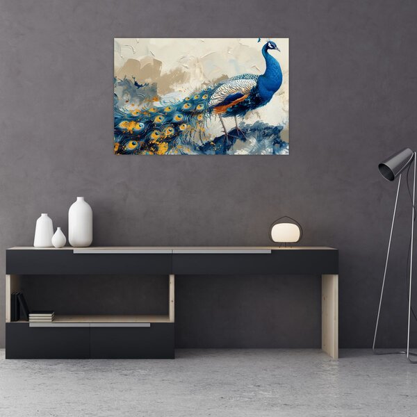 Tablou - Peacock, pictură (90x60 cm)