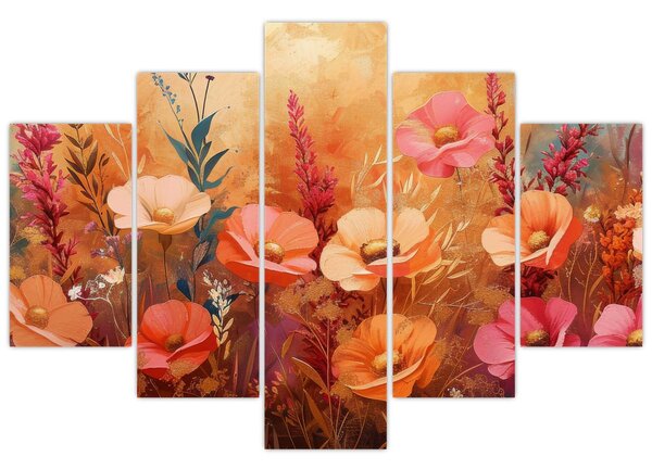 Tablou - Flori de pajiște, pictură (150x105 cm)