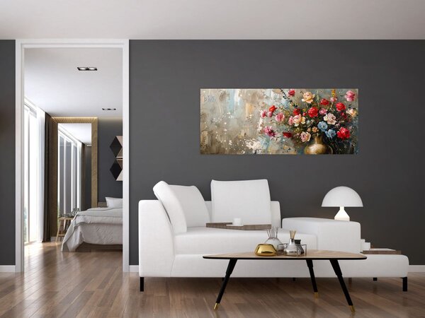 Tablou - Vaza de flori (120x50 cm)