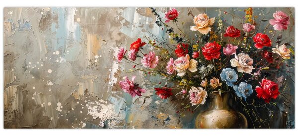 Tablou - Vaza de flori (120x50 cm)