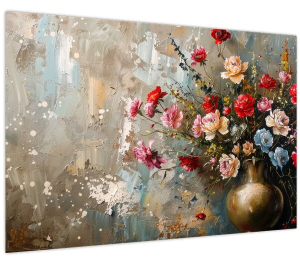 Tablou - Vaza de flori (90x60 cm)