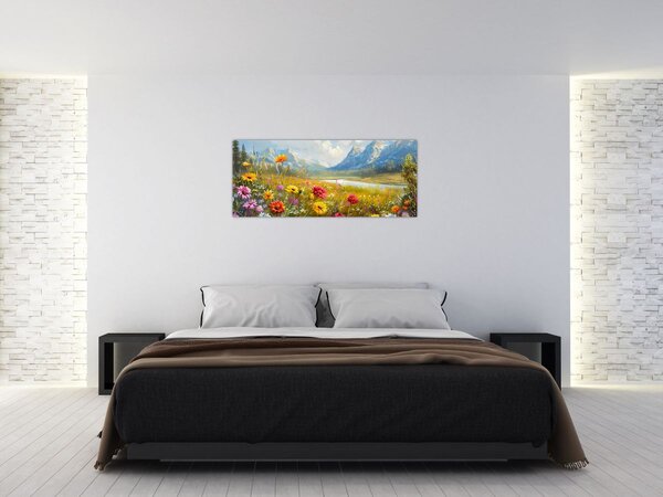 Tablou - Peisaj pictat (120x50 cm)