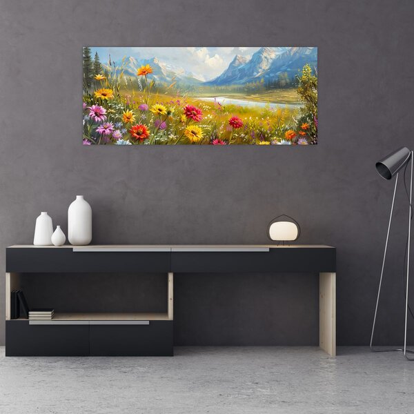 Tablou - Peisaj pictat (120x50 cm)