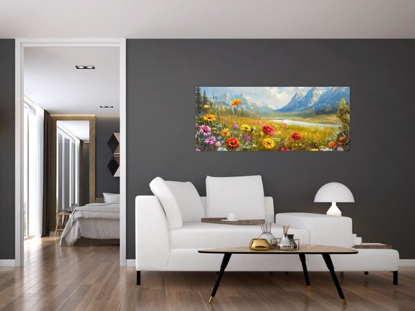 Tablou - Peisaj pictat (120x50 cm)