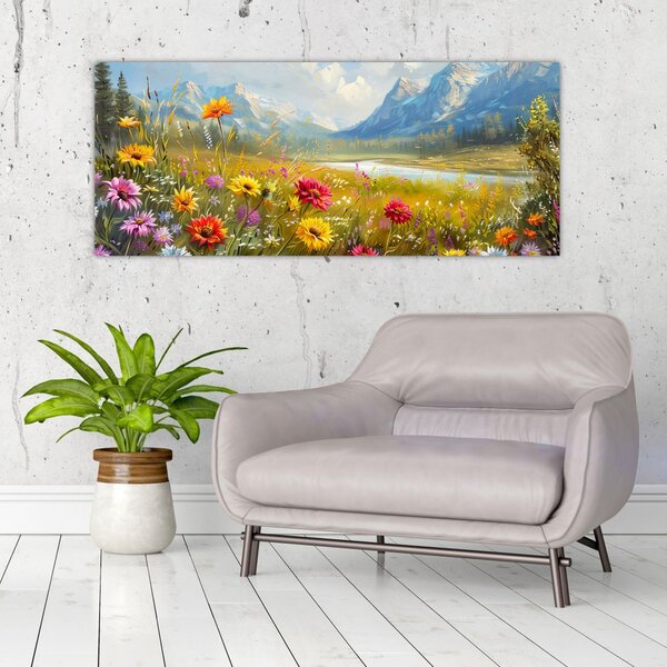 Tablou - Peisaj pictat (120x50 cm)