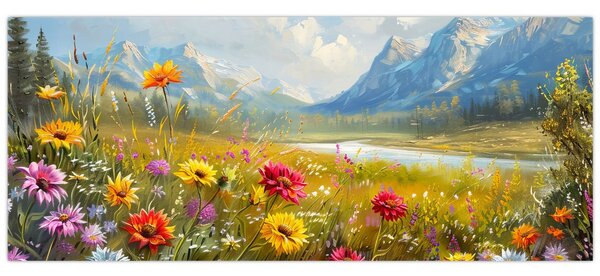 Tablou - Peisaj pictat (120x50 cm)