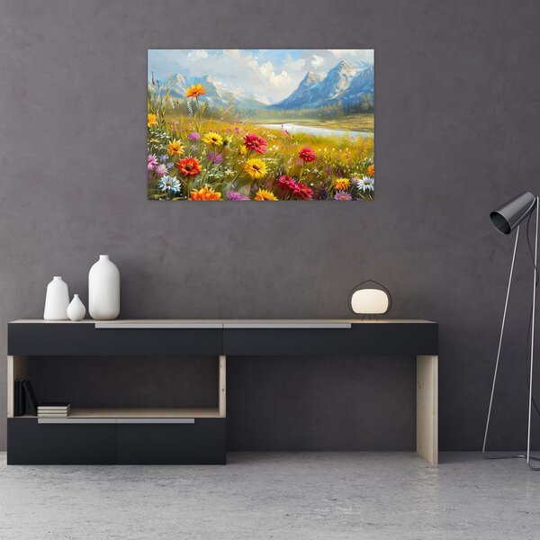 Tablou - Peisaj pictat (90x60 cm)