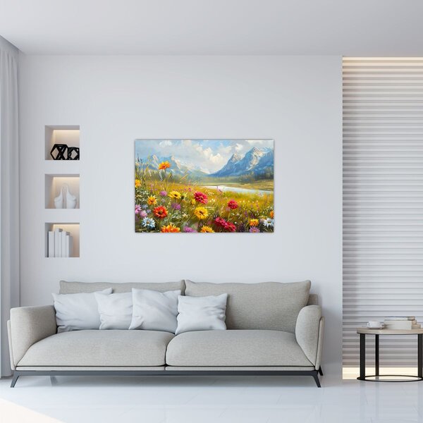 Tablou - Peisaj pictat (90x60 cm)