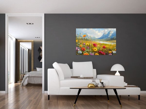 Tablou - Peisaj pictat (90x60 cm)