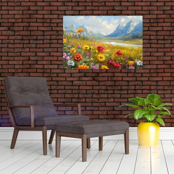 Tablou - Peisaj pictat (90x60 cm)