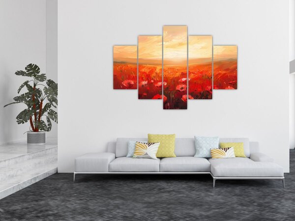 Tablou - Câmp de maci (150x105 cm)