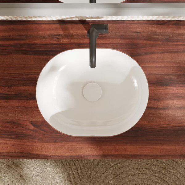 Hansgrohe Xuniva U lavoar 45x35 cm ovale sub blat alb luciu 61050450