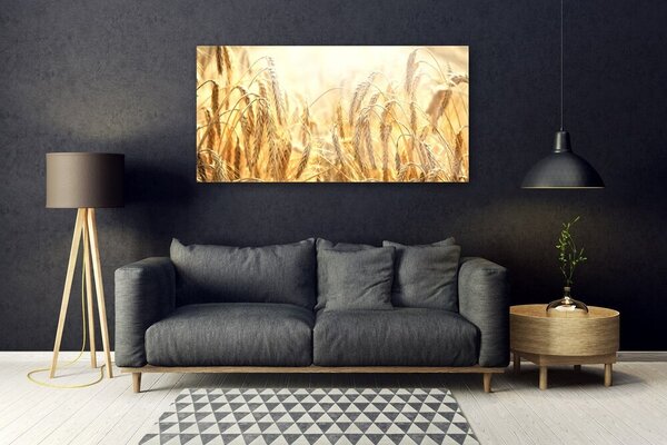 Tablou pe sticla Grâu floral galben