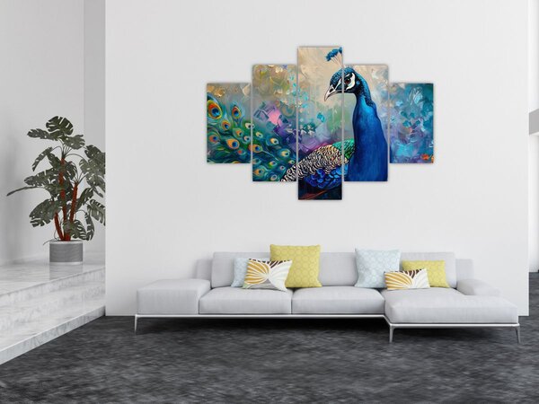 Tablou - Pictura de un păun (150x105 cm)