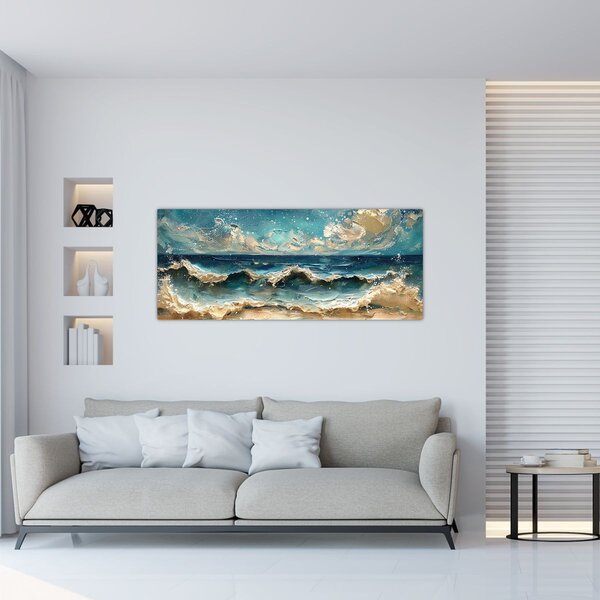 Tablou - Pictura mării (120x50 cm)