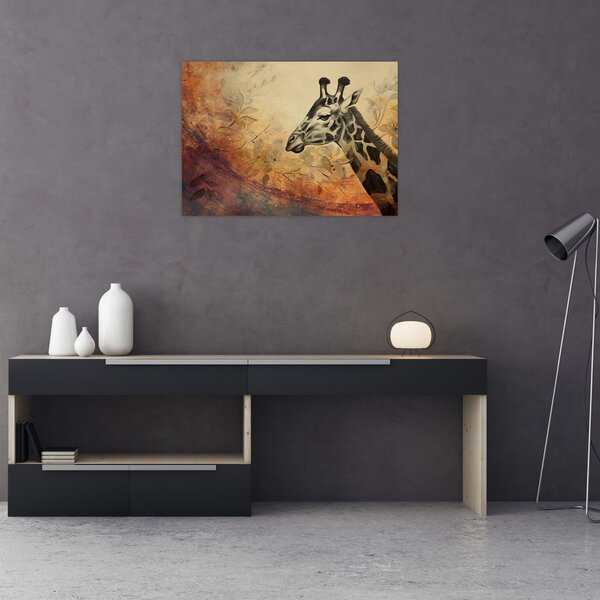 Tablou - Girafă, pictură (70x50 cm)