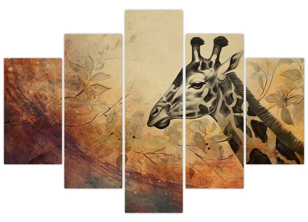 Tablou - Girafă, pictură (150x105 cm)
