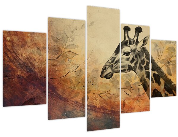 Tablou - Girafă, pictură (150x105 cm)
