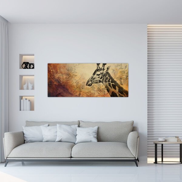 Tablou - Girafă, pictură (120x50 cm)
