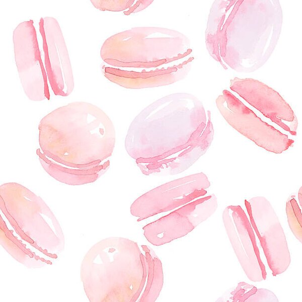 Ilustrație french sweets handdrawn concept. pastel color, Galyna_P, (40 x 40 cm)