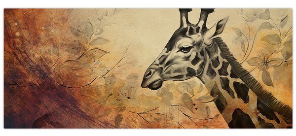Tablou - Girafă, pictură (120x50 cm)