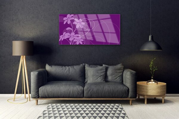Tablou pe sticla Abstract Art roz