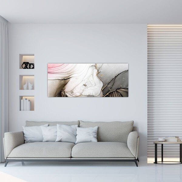 Tablou - Cerneală de marmură (120x50 cm)