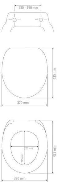 Capac WC pentru seniori Wenko Secura, 43,5 x 37 cm
