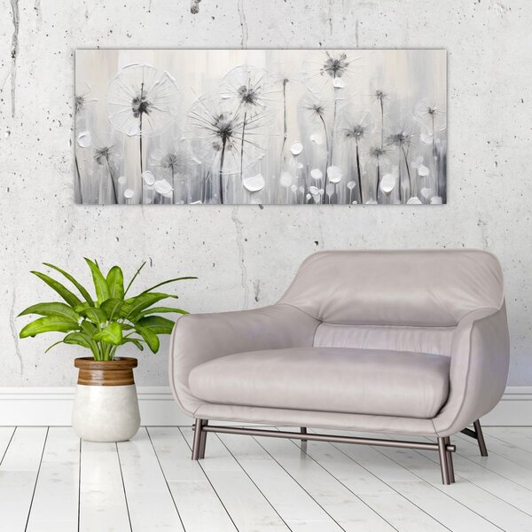 Tablou - Păpădii, pictură (120x50 cm)