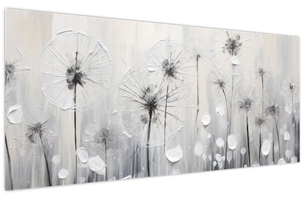 Tablou - Păpădii, pictură (120x50 cm)