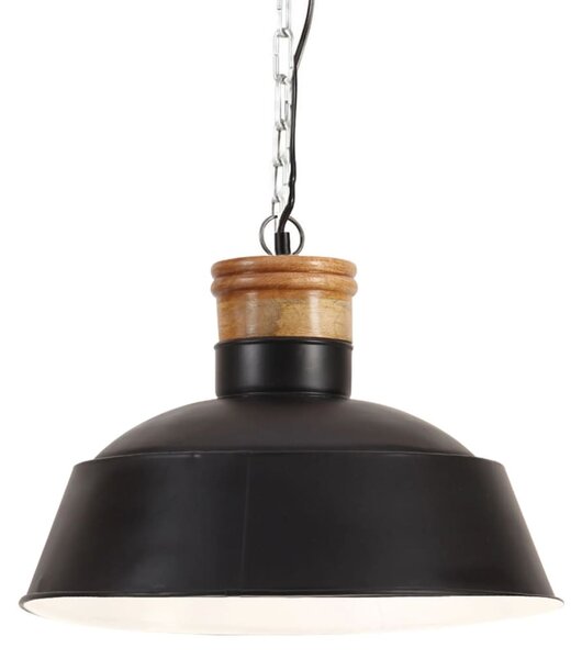 Lampă suspendată industrială, negru, 42 cm, E27