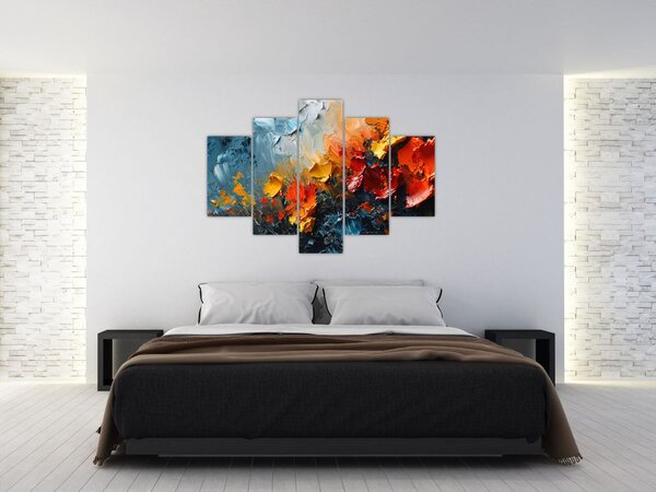 Tablou - Pictură abstractă de flori III. (150x105 cm)