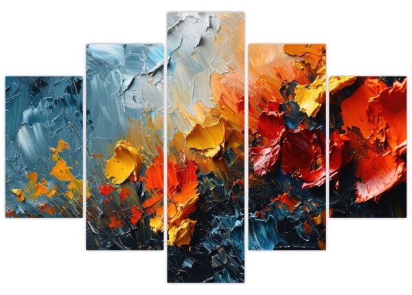 Tablou - Pictură abstractă de flori III. (150x105 cm)